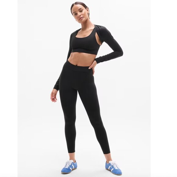 Medium, Large ATHLETA Transcend High Rise Micro Waist Stretch Leggings Black NWT - Picture 2 of 6